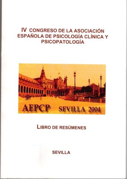 IV CONGRESO DE LA ASOCIACIÓN ESPAÑOLA DE PSICOLOGÍA CLÍNICA Y PSICOPATOLOGÍA 